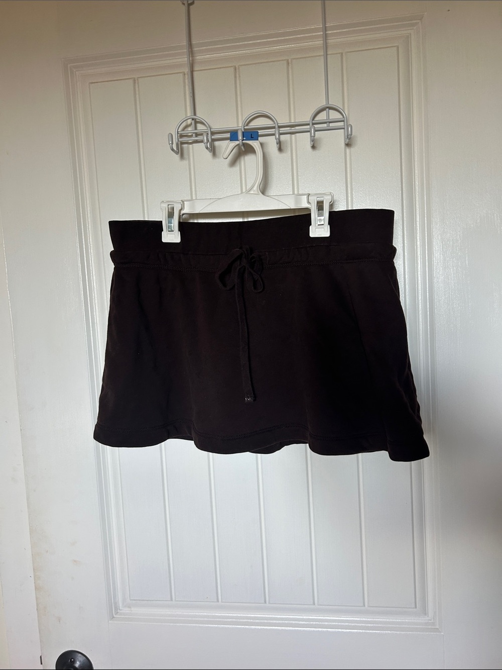 American Eagle Dark Brown Drawstring Mini Skort Cotton